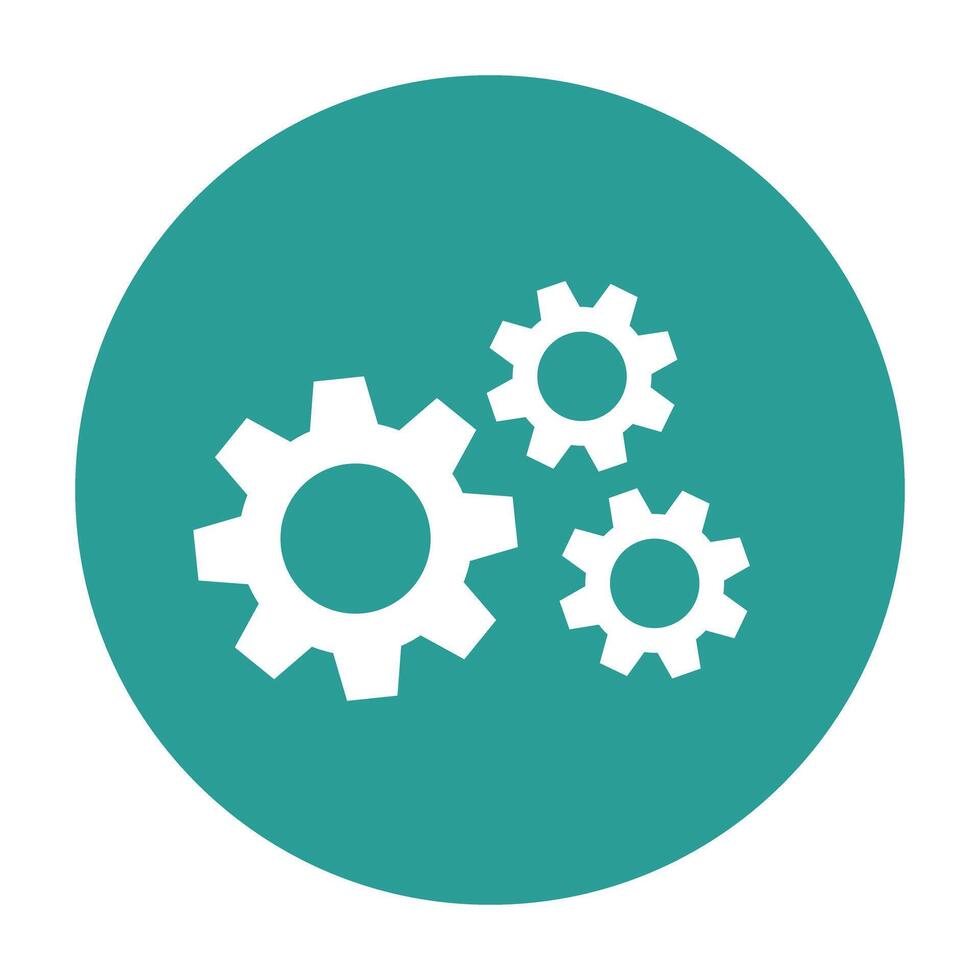 Round icon of gears. vector