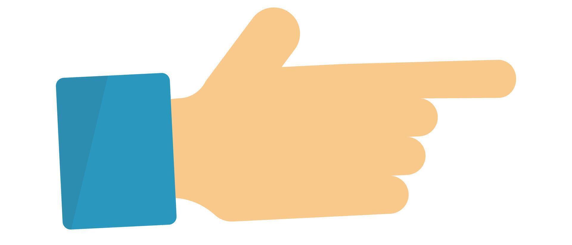 Point with your index finger. Pointer. vector