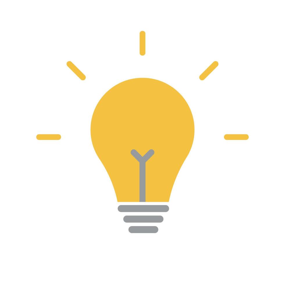 Light bulb icon. Creative or idea icon. vector