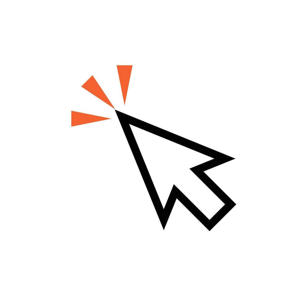 Clicking the mouse cursor. Pointer icon. vector
