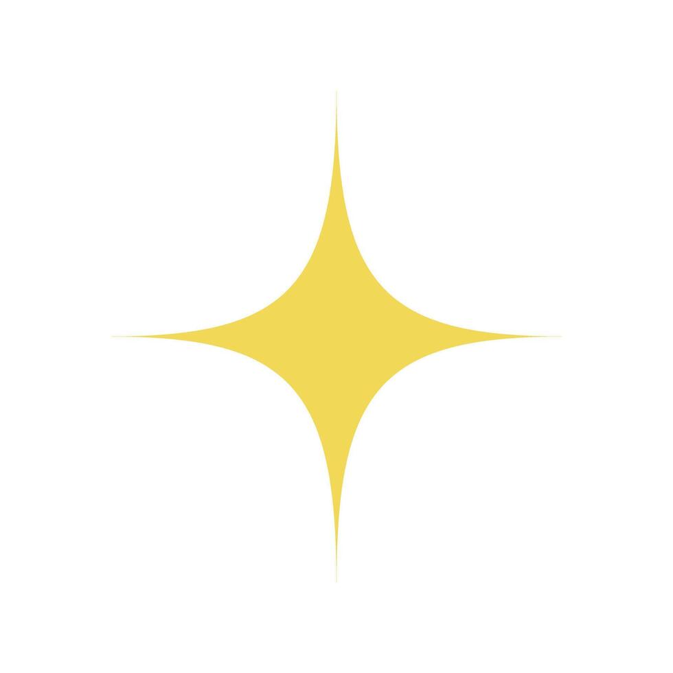 The mark of glitter. An icon representing brilliance or luster. vector