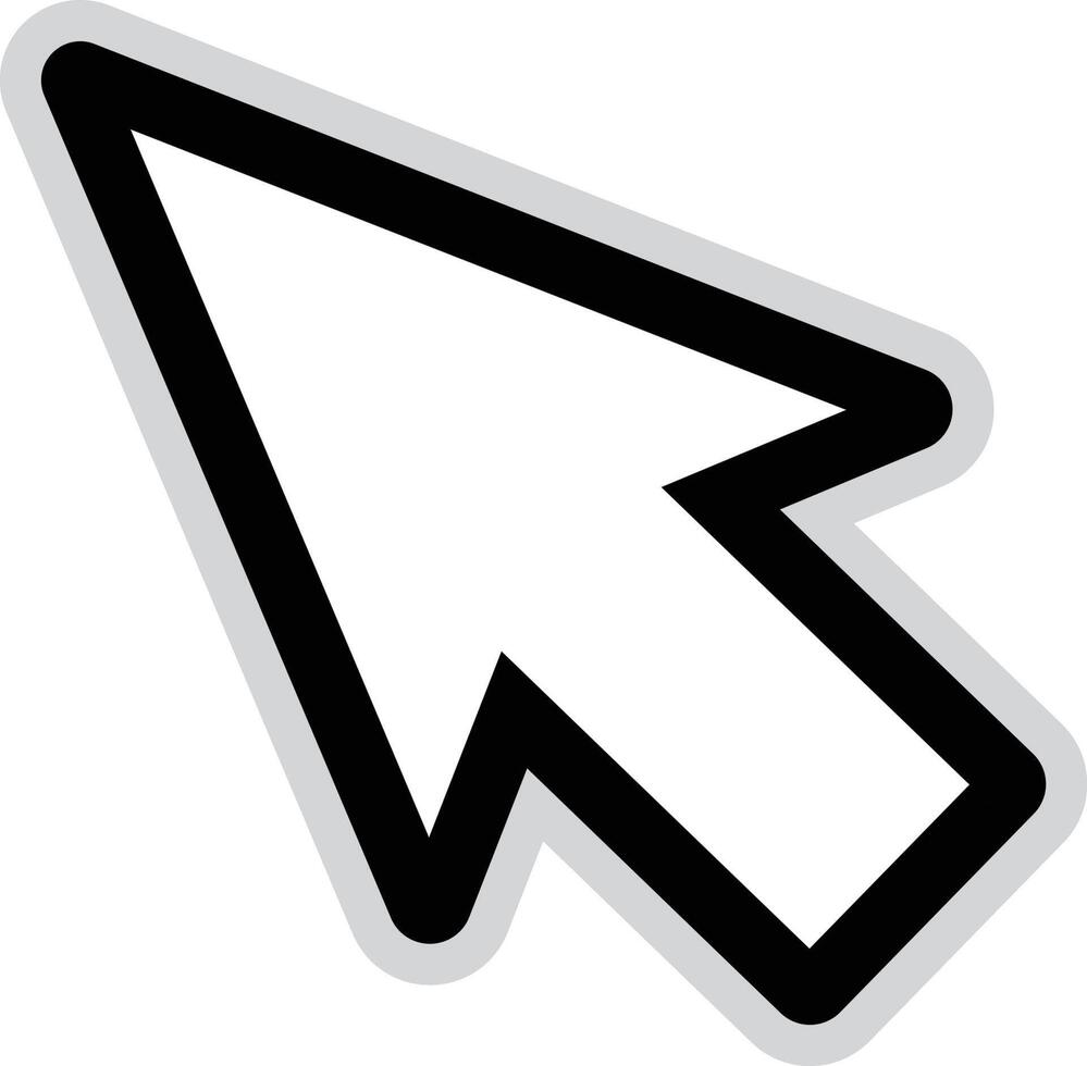 Mouse cursor icon with an edge vector