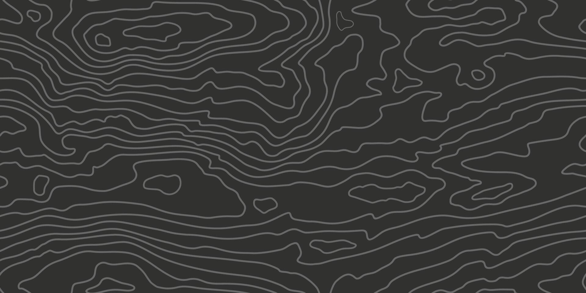 Wood grain black texture. Seamless wooden pattern. Abstract line background. Tree fiber vector