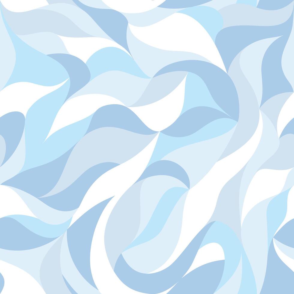 Curly waves tracery, colored curved lines, stylized abstract petals pattern. Seamless background. Texture wallpapers for printing on paper or fabric vector