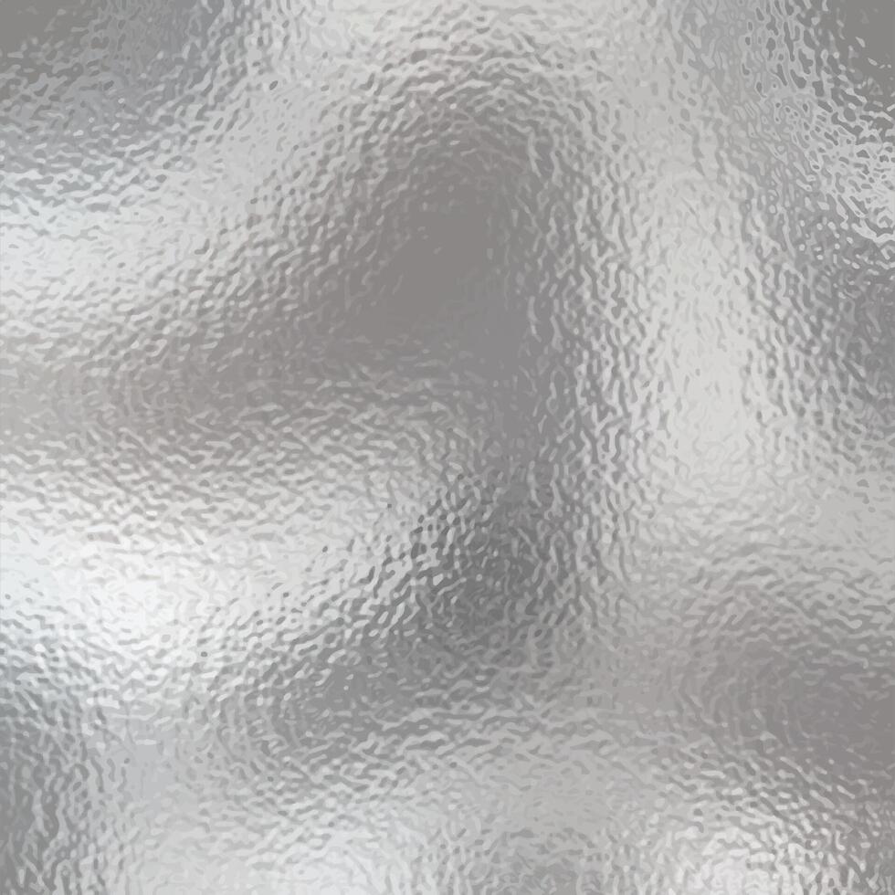 Matte white and grey frosted glass, blur effect. Stained glass decorative background. Silver foil texture vector