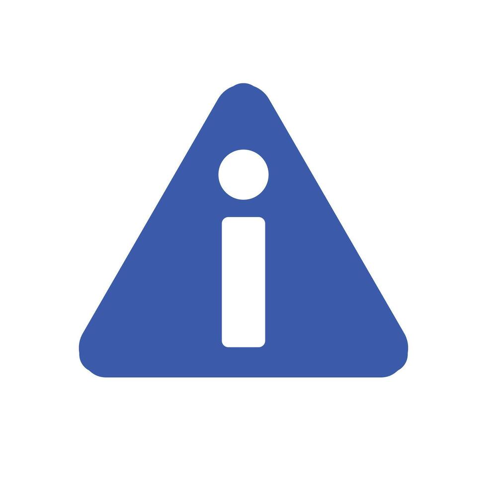 Triangular information sign. Navigate and guide. vector