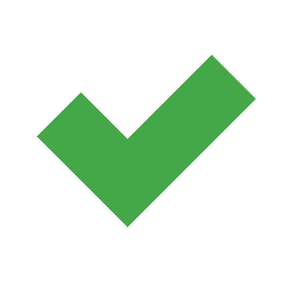Green check mark vector