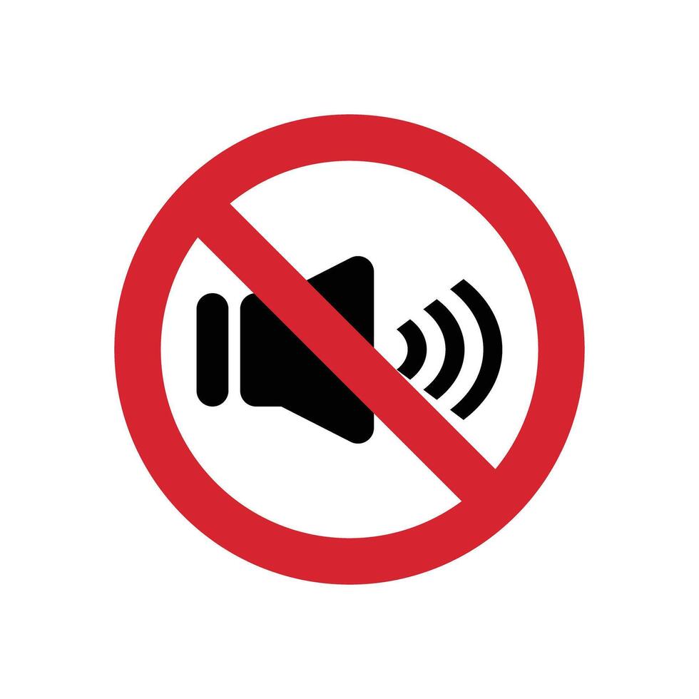 No sounds allowed sign. mute icon. vector