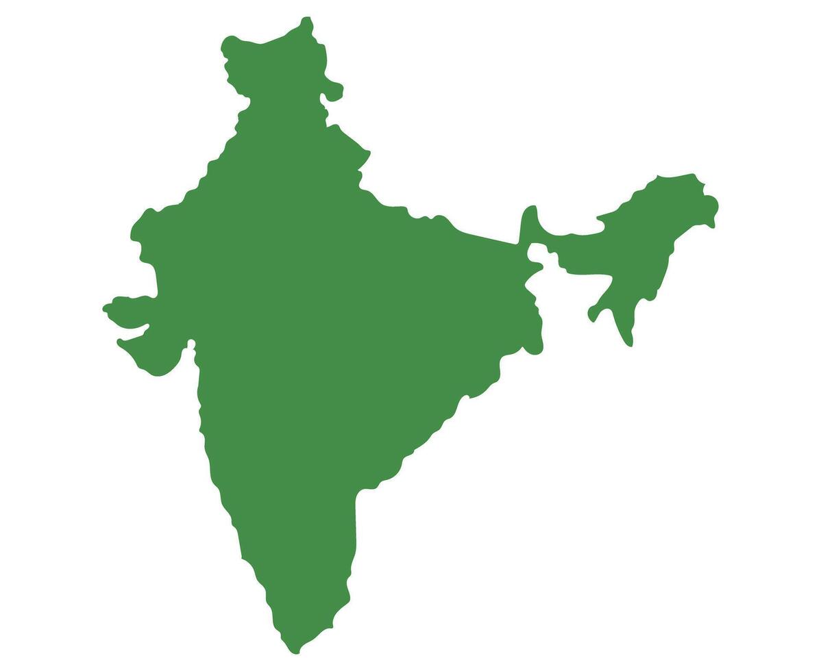 Map of India. Countries in Southeast Asia. vector