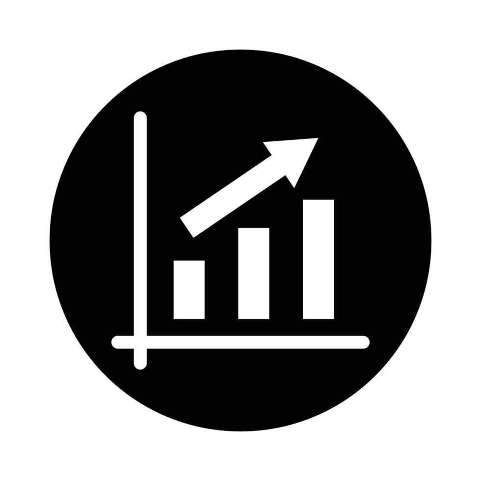 Business Success. Arrow and bar graph. vector