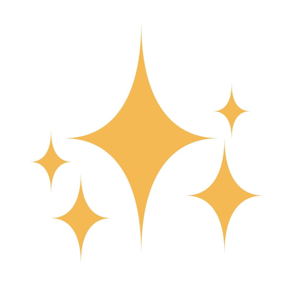 Five glittering icons vector
