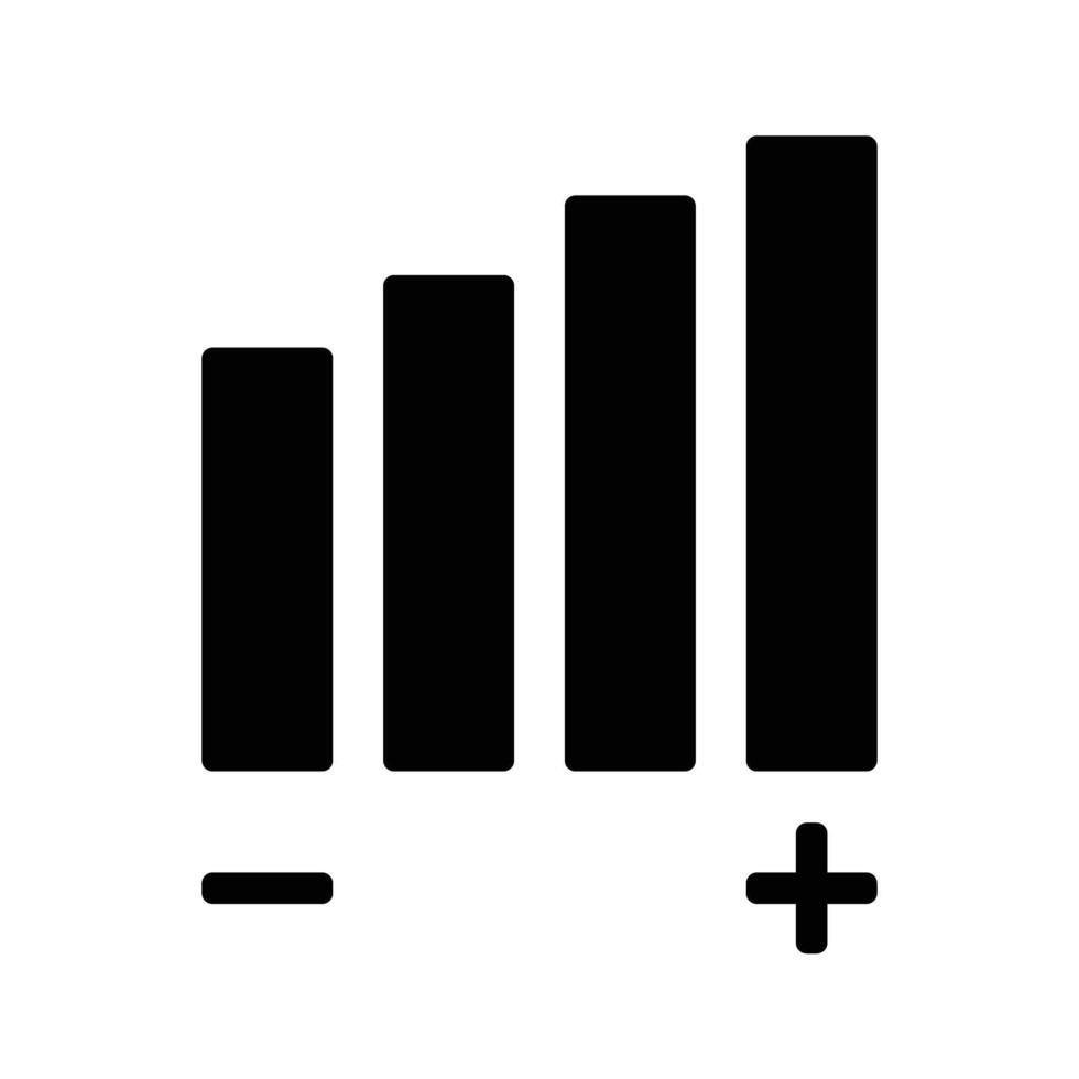 Volume adjustment silhouette icon. vector
