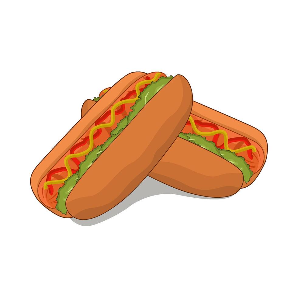 illustration of hotdog vector