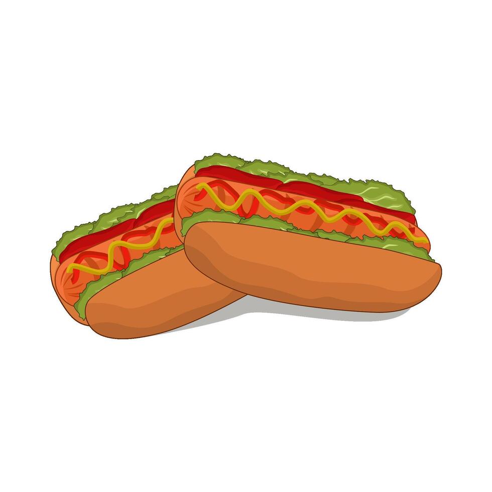 illustration of hotdog vector