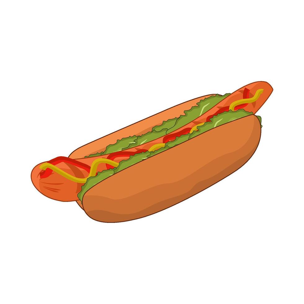 illustration of hotdog vector
