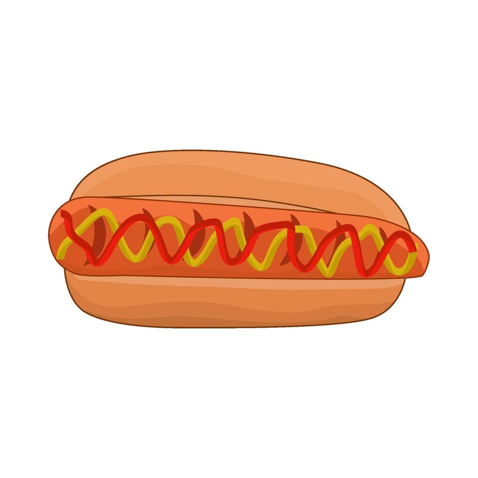 illustration of hotdog vector