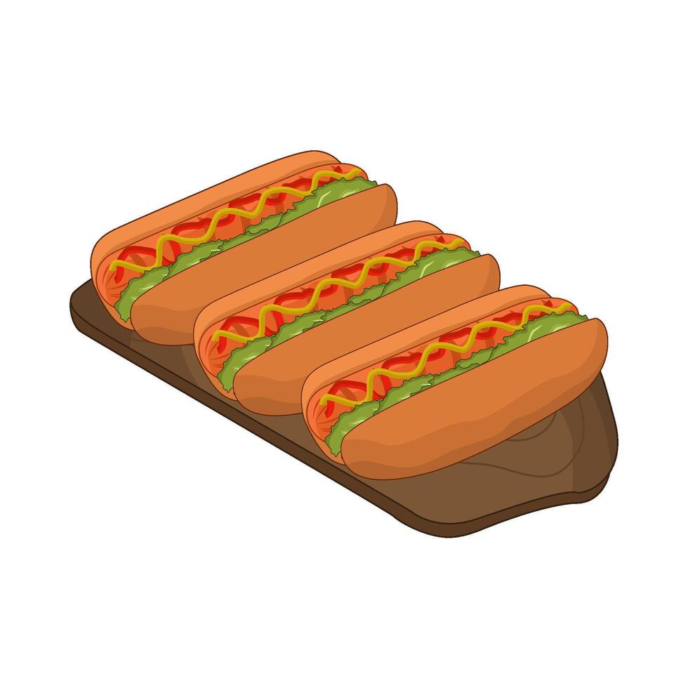 illustration of hotdog vector