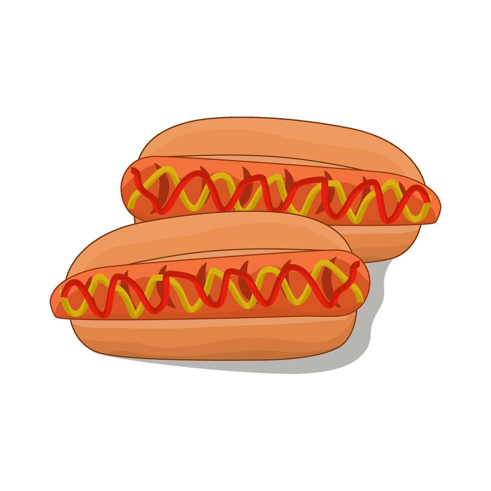 illustration of hotdog vector