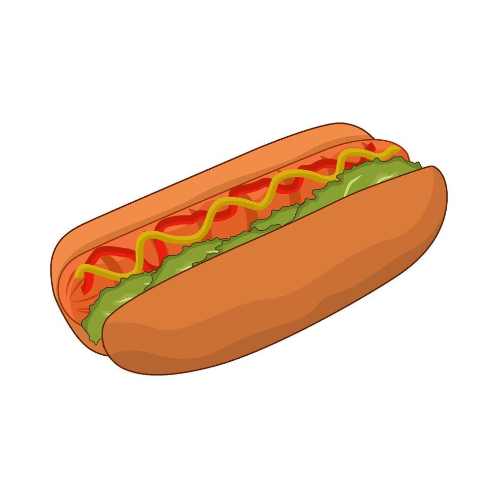 illustration of hotdog vector