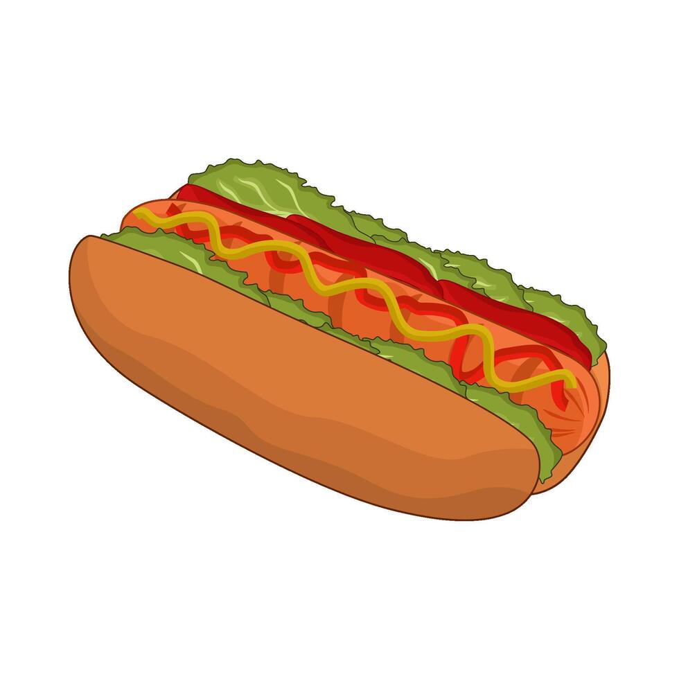 illustration of hotdog vector