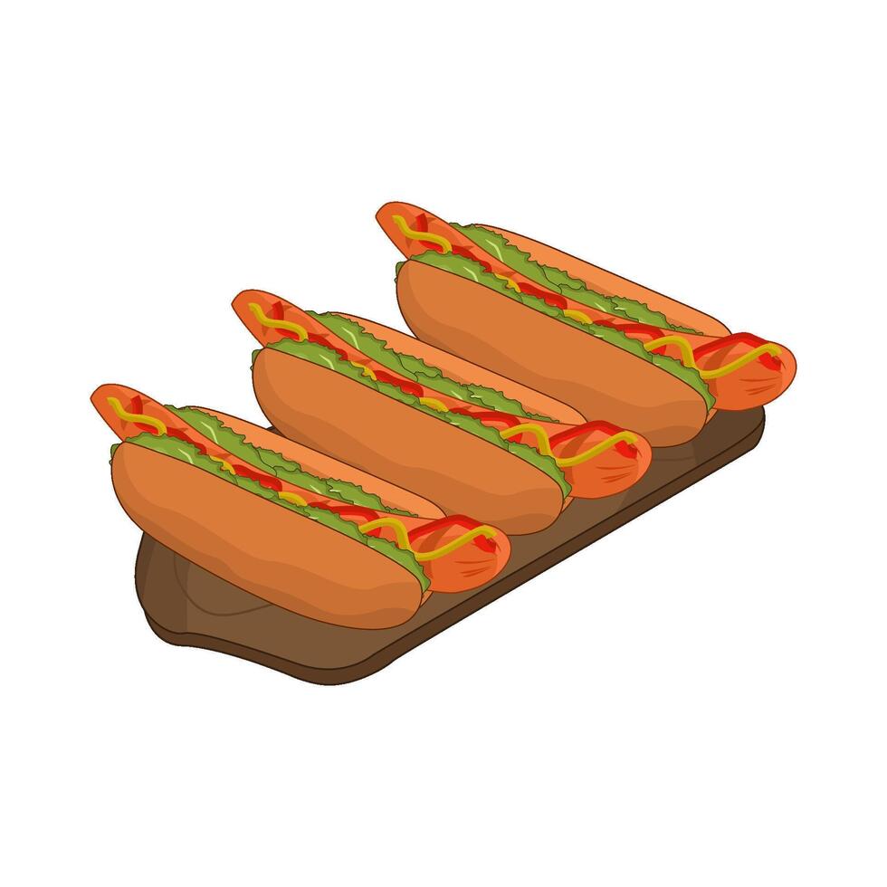 illustration of hotdog vector