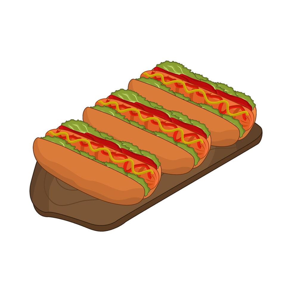 illustration of hotdog vector