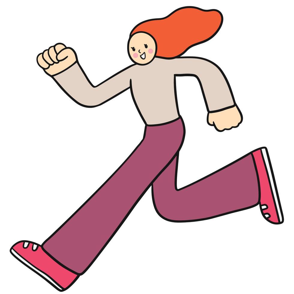 Cute cartoon People who act suspicious, distrustful, suspicious of something . vector
