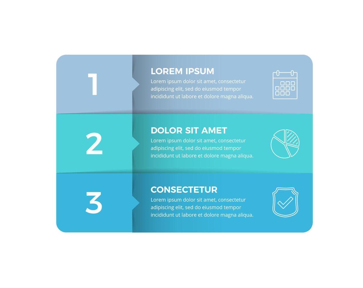 Infographic Template with 3 Steps vector