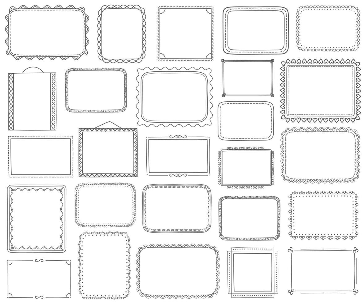 Hand Drawn Frames vector