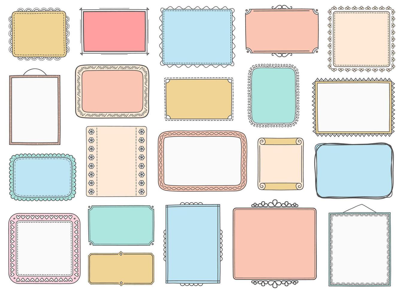 Hand Drawn Frames vector