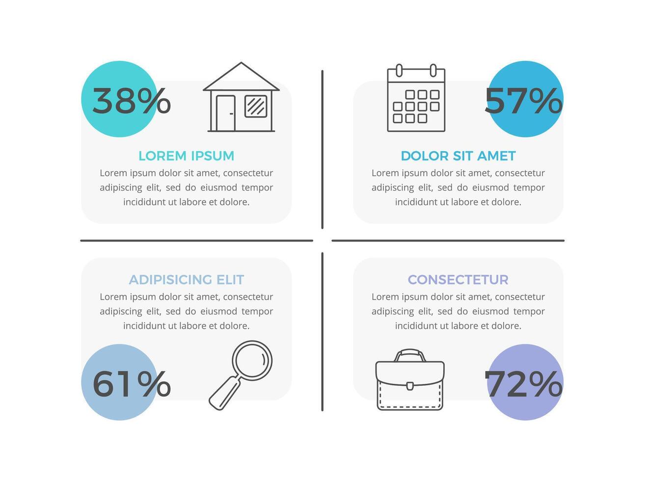 Infographic Template with 4 Elements vector
