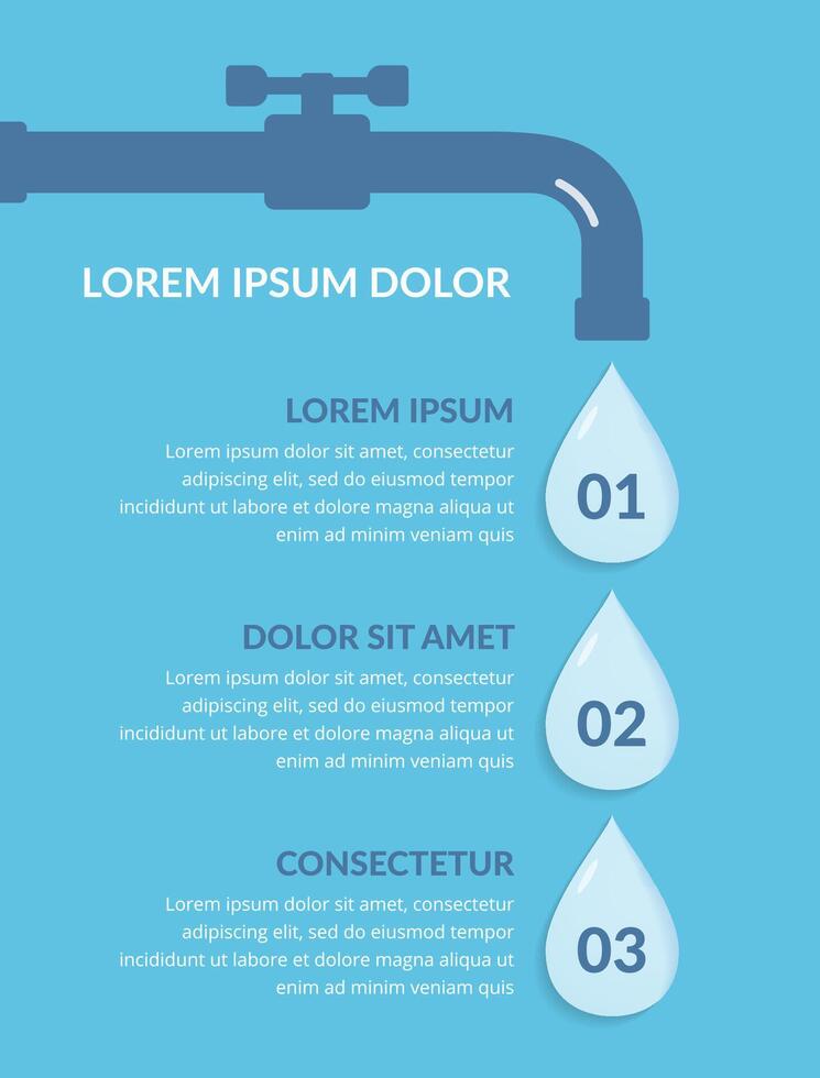 Water Infographics Template vector