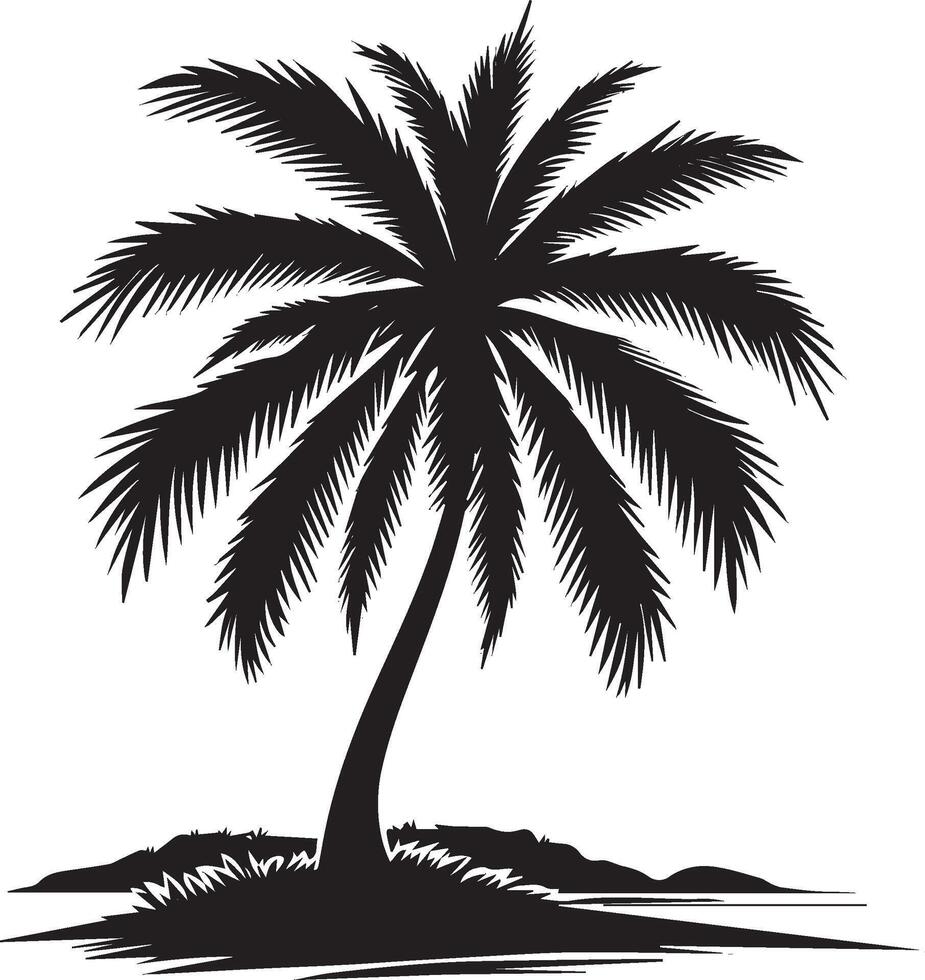 icon palmtree art vector