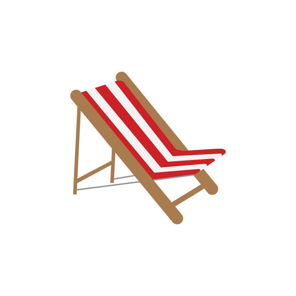 An editable icon of deck chair in modern style, easy to use of sunbed vector