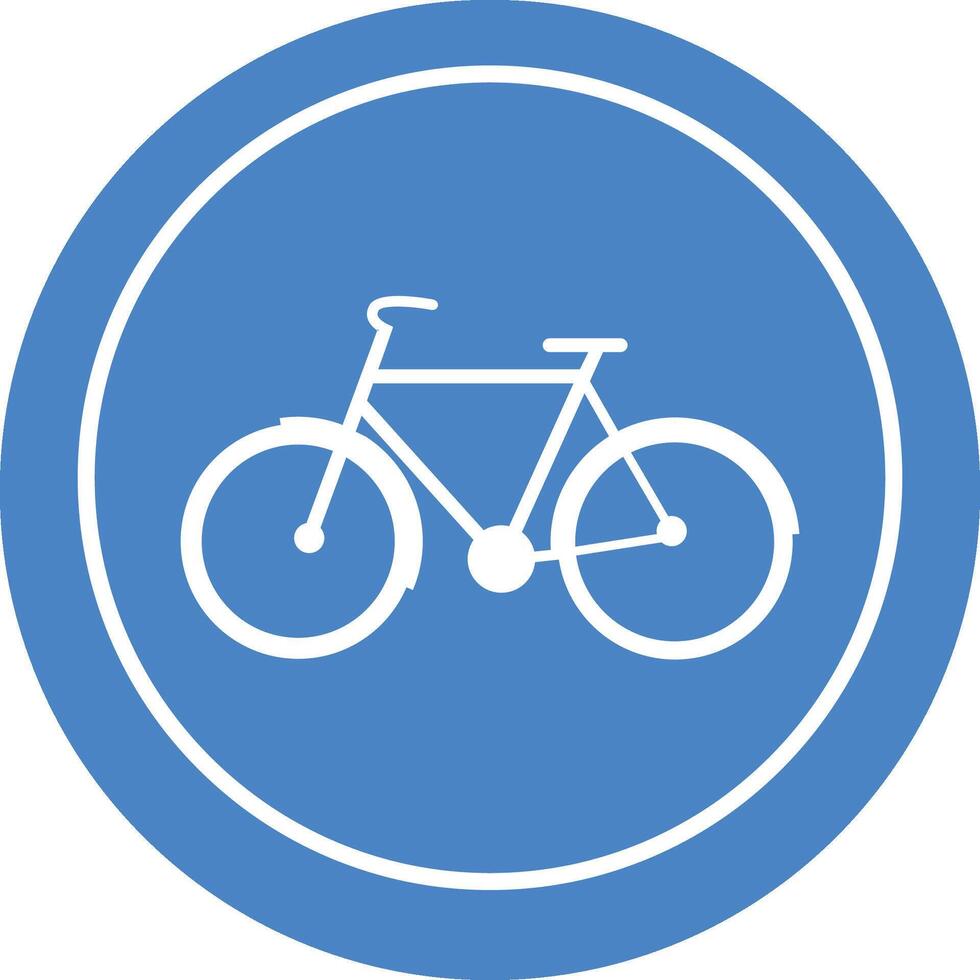 traffic sign icon bike bicycle cycle blue sign vector