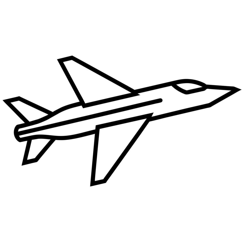 Jet plane silhouette. flat style illustration isolated white background vector
