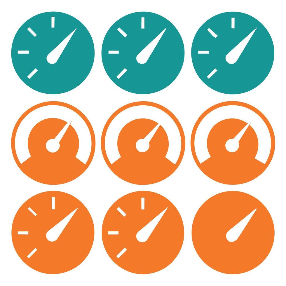 Speedometer icon pack art illustration vector