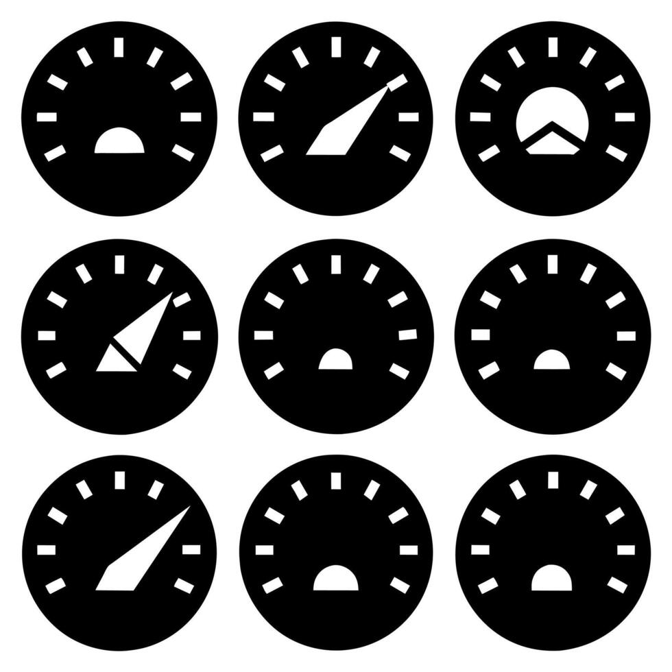 Speedometer icon pack art illustration vector