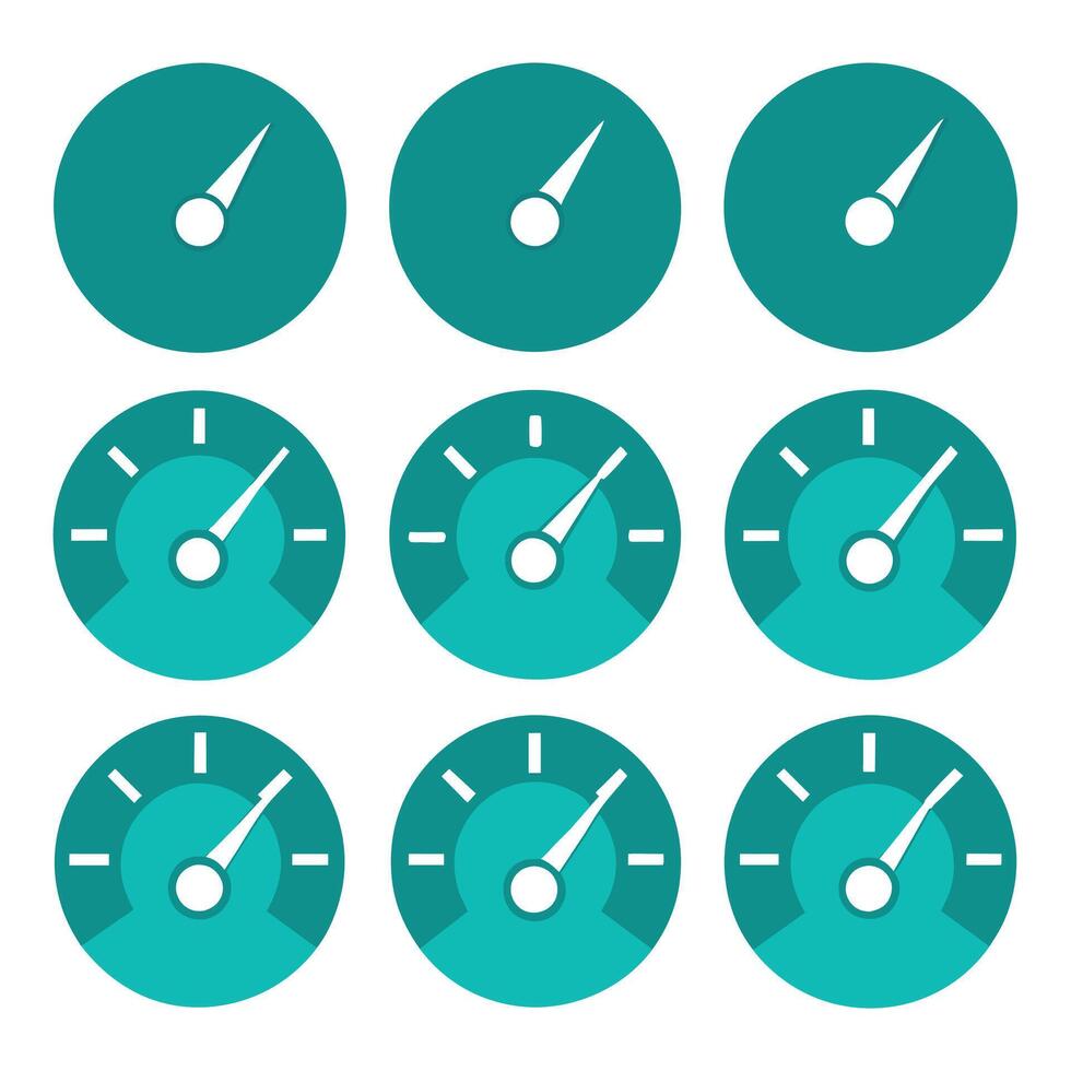 Speedometer icon pack art illustration vector