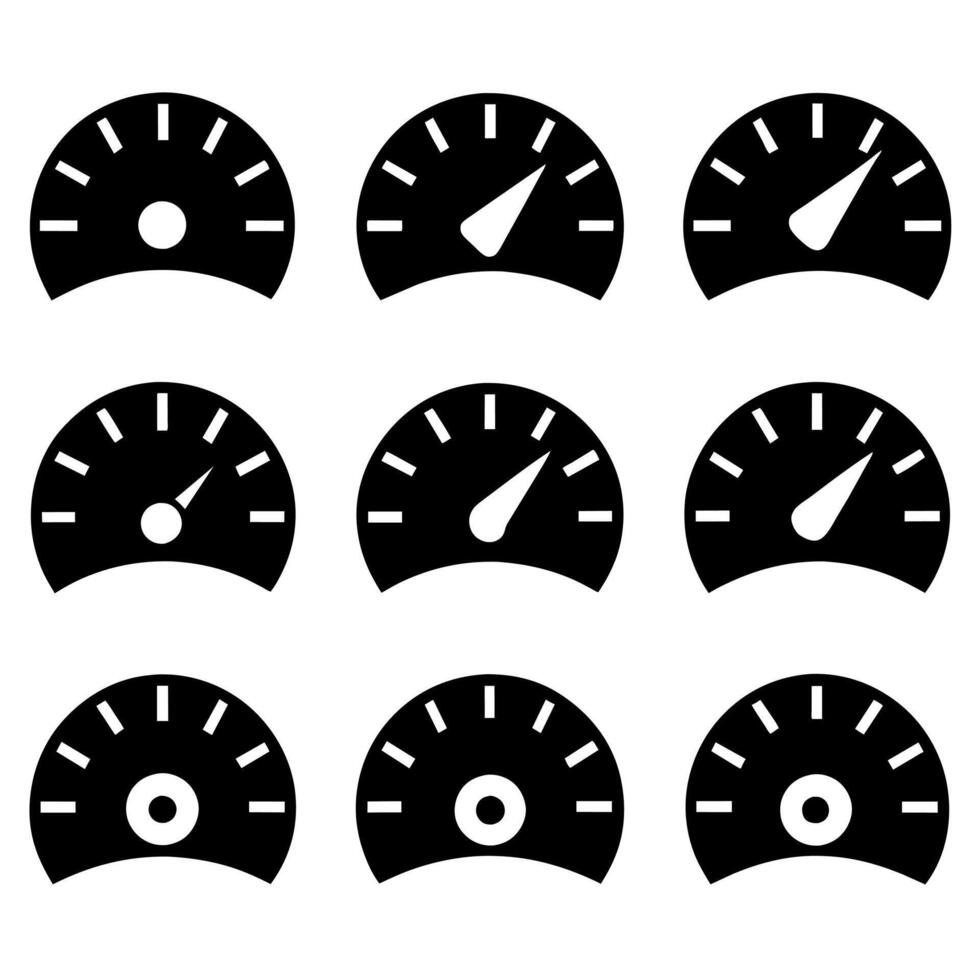 Speedometer icon pack art illustration vector