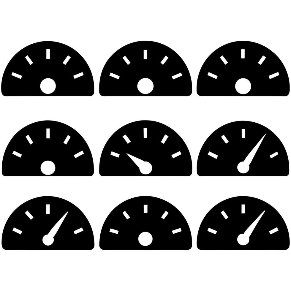 Speedometer icon pack art illustration vector