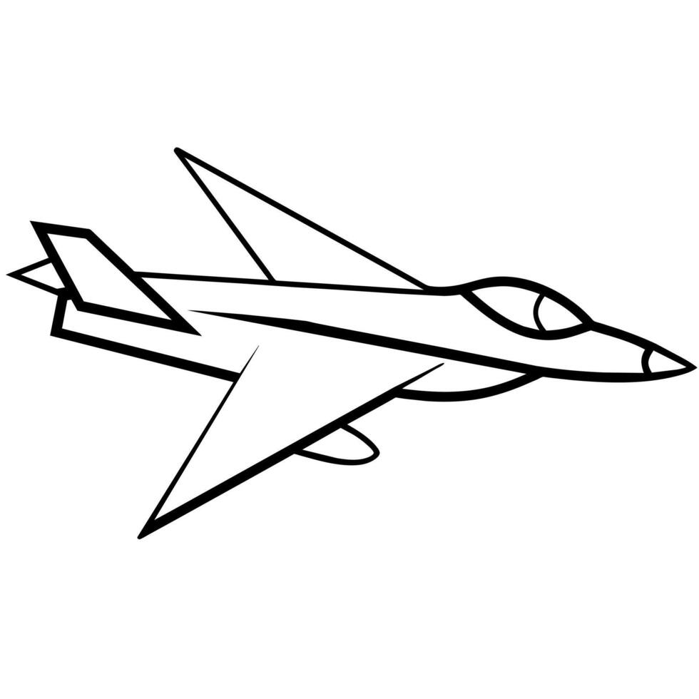 Jet plane silhouette. flat style illustration isolated white background vector