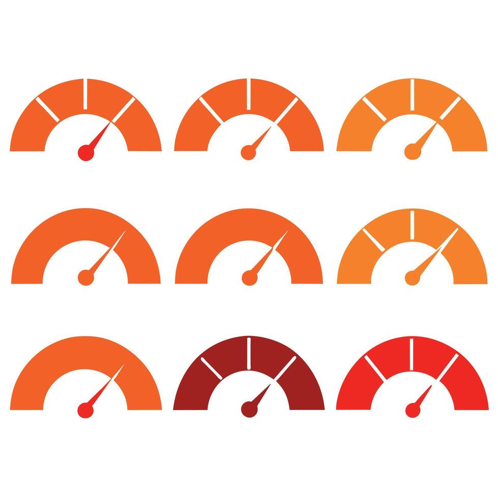 Speedometer icon pack art illustration vector
