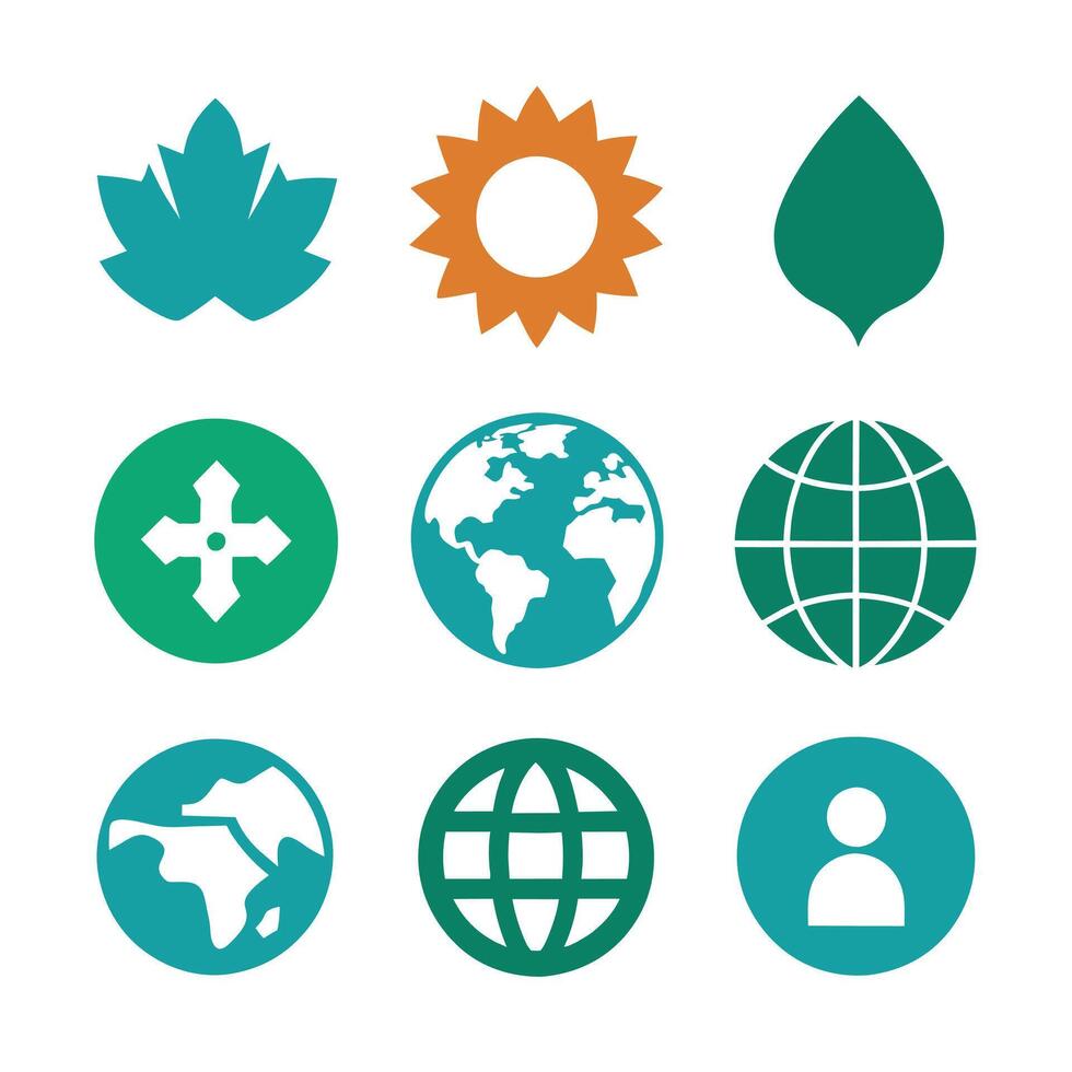Worldwide icons set pack illustration vector