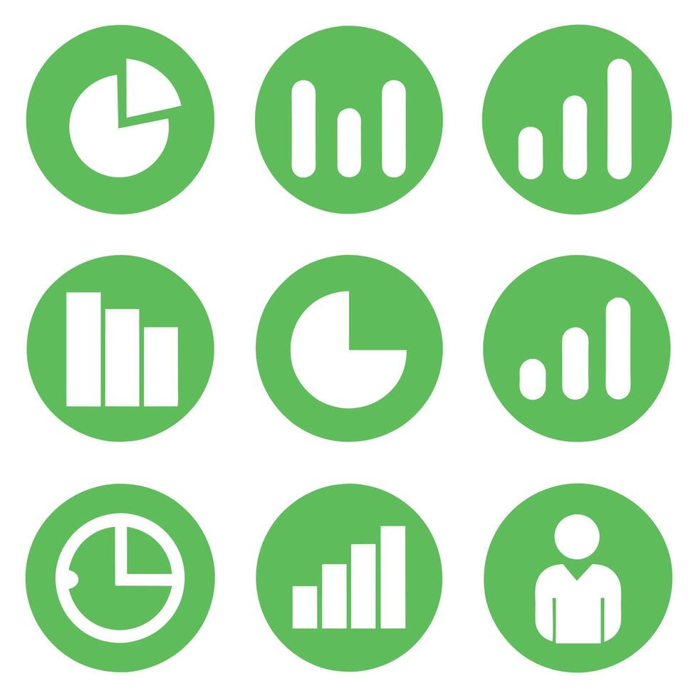 Analysis icon set art illustration, a set of analysis icon pack vector