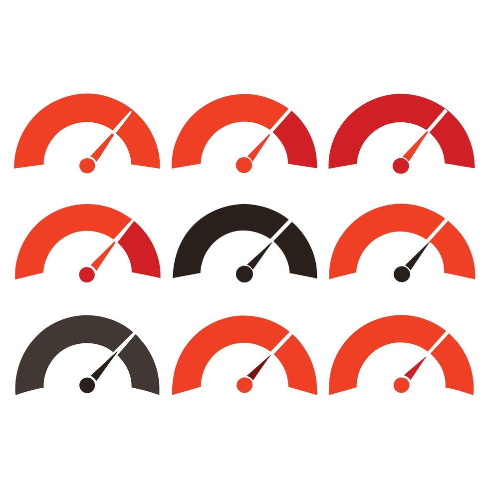 Speedometer icon pack art illustration vector