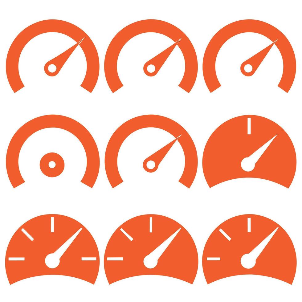 Speedometer icon pack art illustration vector