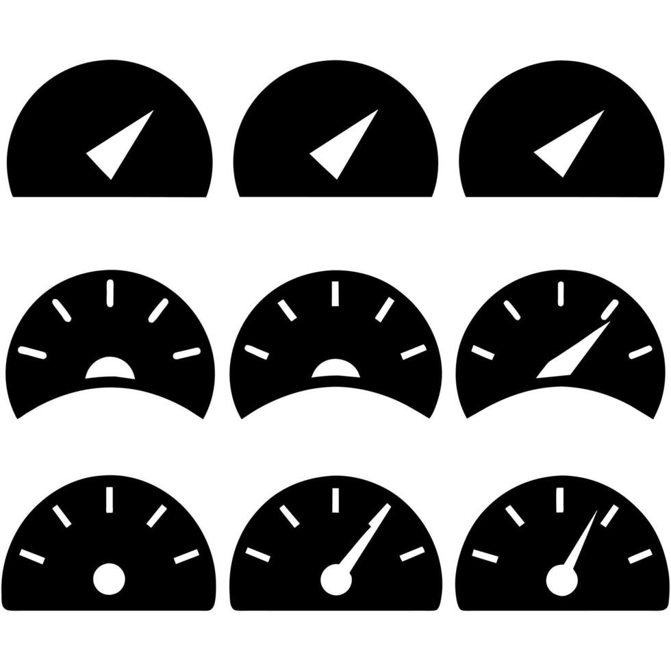 Speedometer icon pack art illustration vector