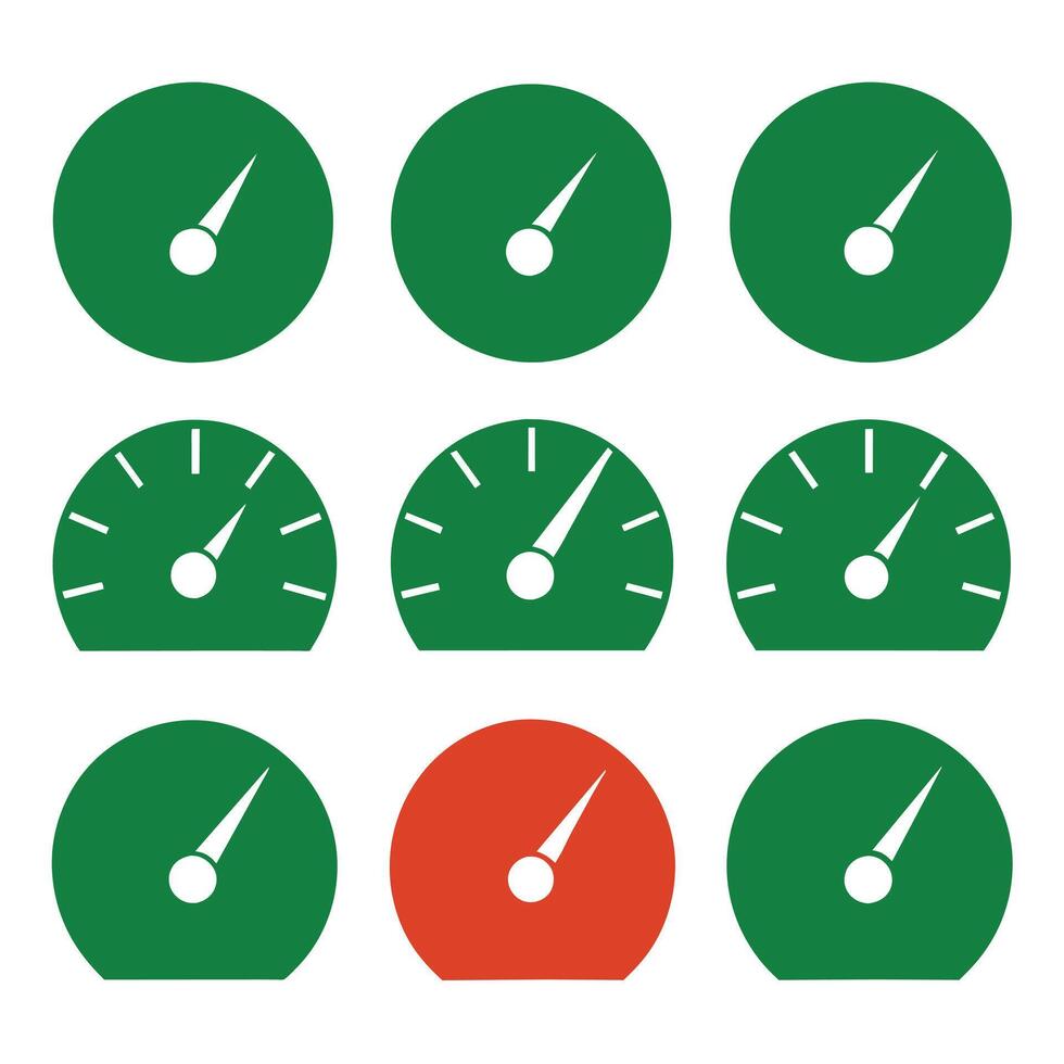 Speedometer icon pack art illustration vector