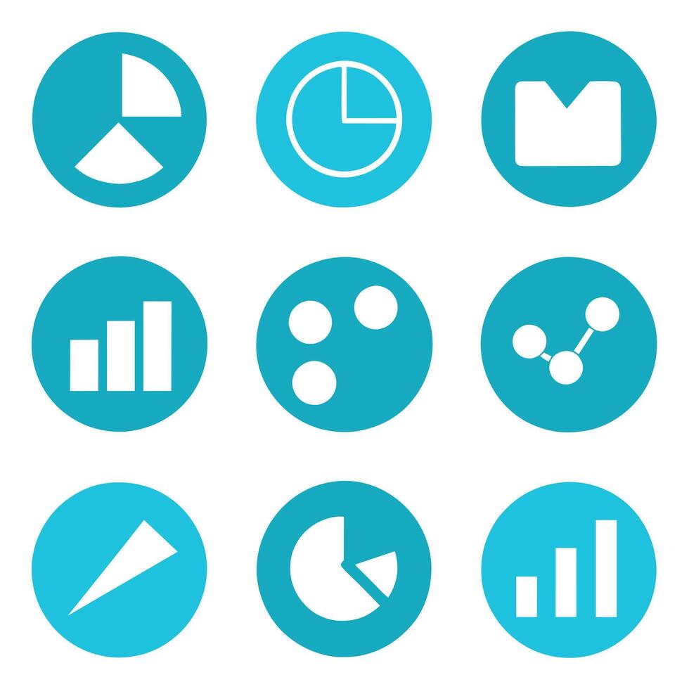 Analysis icon set art illustration, a set of analysis icon pack vector